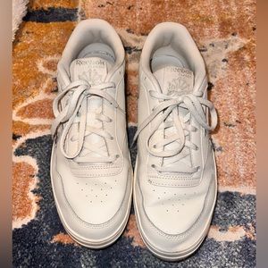 SOLD Reebok Club C 85 Cheetah Print White Leather Sneakers; Size 10